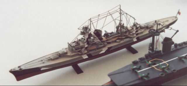 Picture of top port bow view with Seydlitz in front