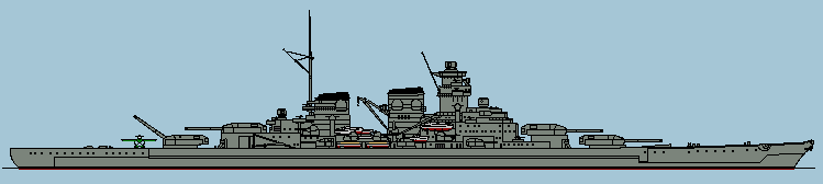 Profile drawing of a Z-Plan battleship